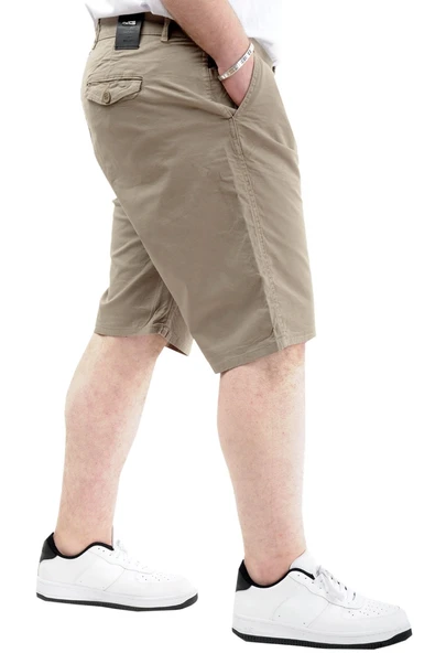 Mode XL Büyük Beden Erkek Kapri Yancep Nice Classic 21402 Bej - Resim 5