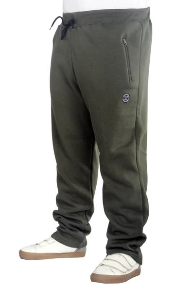 Mode XL Büyük Beden Eşofman Altı Fermuarlı Düz Paça 22507 Haki - 3