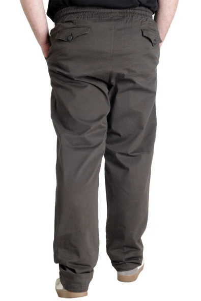 Mode XL Büyük Beden Pantolon Keten Jogger Milano 21913 Haki - 8
