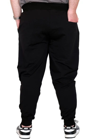 Mode XL Büyük Beden Eşofman Altı Dar Paça 20507 Siyah - Resim 10