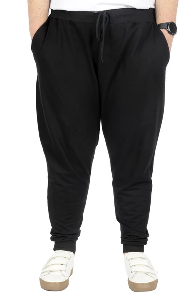 Mode XL Büyük Beden Eşofman Altı Dar Paça 20507 Siyah ürün görseli 1