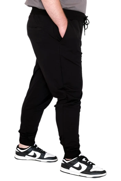 Mode XL Büyük Beden Eşofman Altı Dar Paça 20507 Siyah - Resim 8