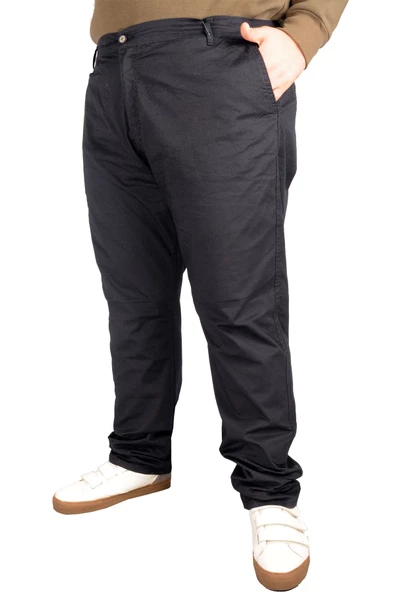 Mode XL Büyük Beden Erkek Pantolon Keten Milano  20850 Lacivert - 4