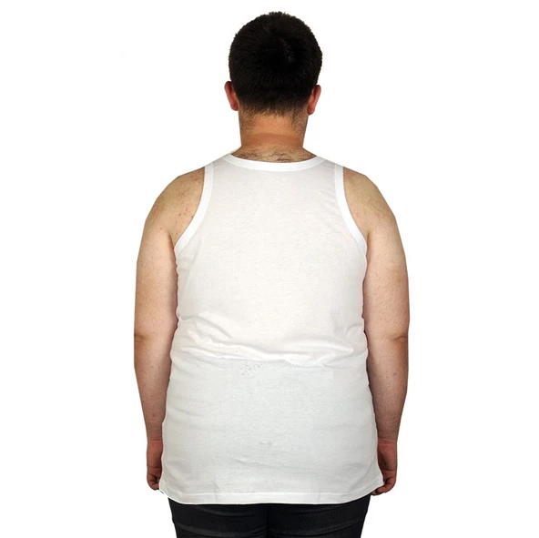 Mode XL Büyük Beden Erkek Atlet Bisiklet Yaka 6340 - 2