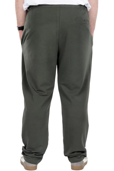 Mode XL Büyük Beden Erkek Eşofman Altı Classic 2 İp 11100 Haki - Resim 3