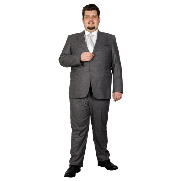 Mode XL Büyük Beden Takim Elbise Santos 19013 Gri - 6