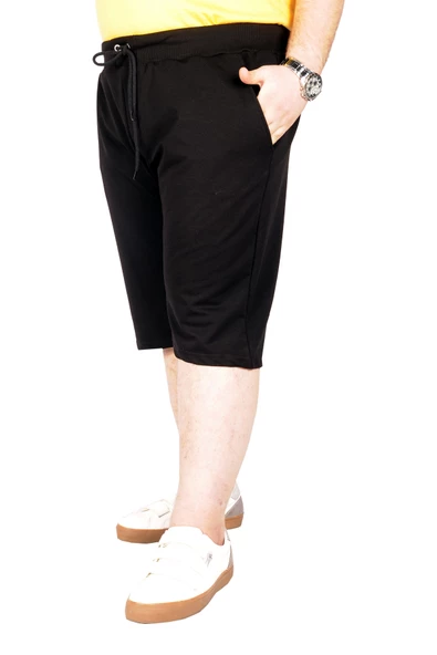 Mode XL Büyük Beden Erkek Kapri Straight Basic 20500 Siyah ürün görseli 1