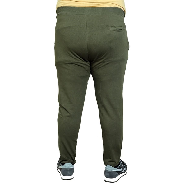 Mode XL Büyük Beden Eşofman Altı Dar Paça 20504 Haki - Resim 6