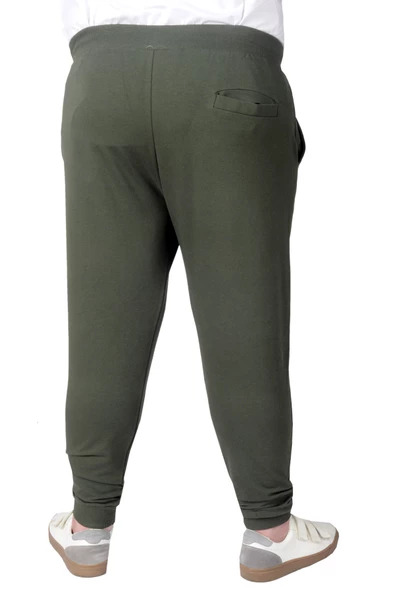 Mode XL Büyük Beden Eşofman Altı Dar Paça 20507 Haki - Resim 2