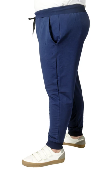 Mode XL Büyük Beden Eşofman Altı Dar Paça 20507 İndigo - Resim 5