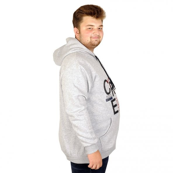 Mode XL Erkek Sweatshirt Kapşon Cep Zippered  20539 Grimelanj - 3