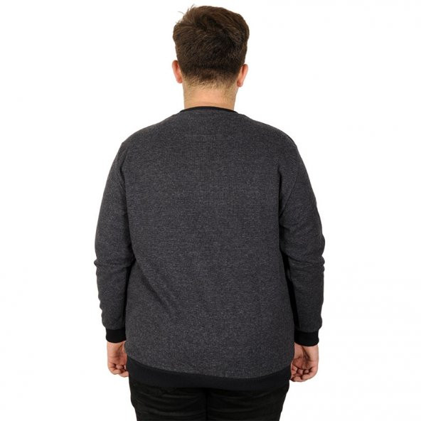 Mode XL Erkek Sweatshirt Bisiklet Yaka Sensitive 20134 Lacivert - 2