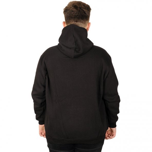Mode XL Erkek Sweatshirt Kapşonlu New york 20538 Siyah - 2