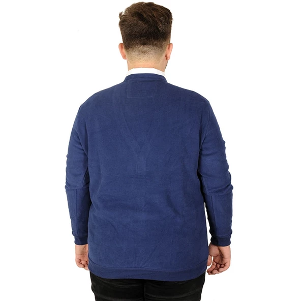 Mode XL Büyük Beden Erkek Hırka Vanize Selanik Düğmeli 20548 İndigo - 2