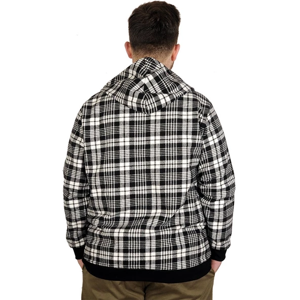 Mode XL Büyük Beden Erkek Sweatshirt Kapşonlu 20579 Antrasit - Resim 7