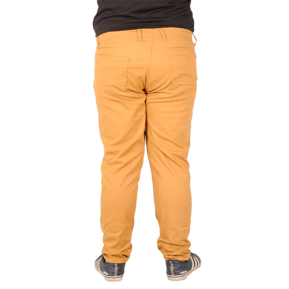 Mode XL Erkek Pantolon Keten Milano Klasik 20902 Taba - Resim 5