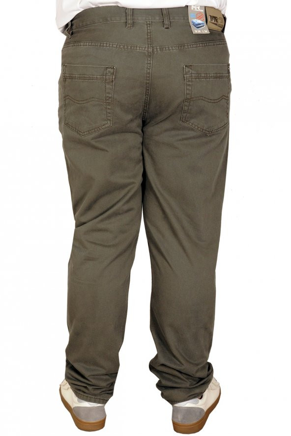 Mode XL Büyük Beden Erkek Gabardin Pantolon 21001 Haki - 2