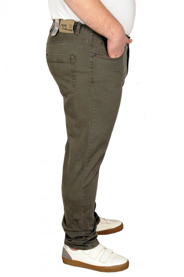 Mode XL Büyük Beden Erkek Gabardin Pantolon 21001 Haki - 3