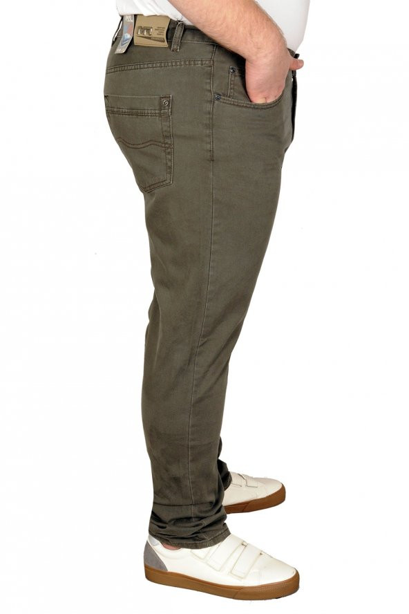 Mode XL Büyük Beden Erkek Gabardin Pantolon 21001 Haki - 5
