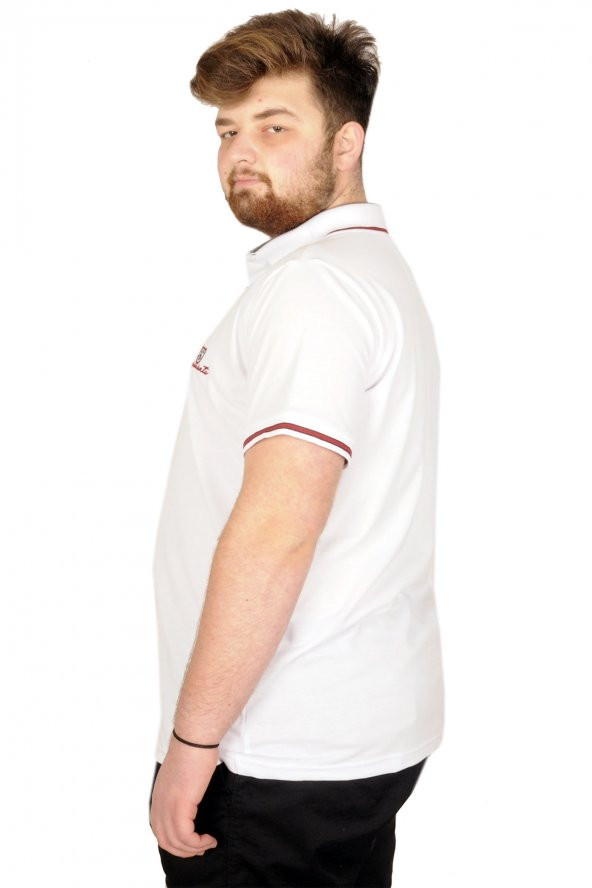 Mode XL Büyük Beden T-shirt Polo  Lapointe  21320 Beyaz - 2