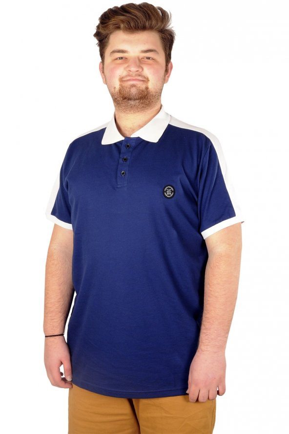 Mode XL Büyük Beden T-shirt Polo Choose Your Mode 21336 İndigo