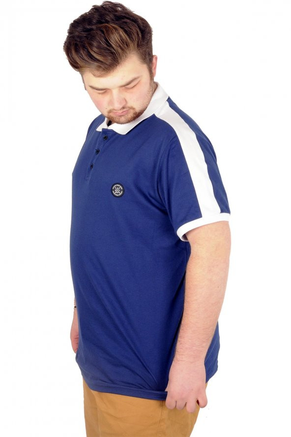 Mode XL Büyük Beden T-shirt Polo Choose Your Mode 21336 İndigo - 2
