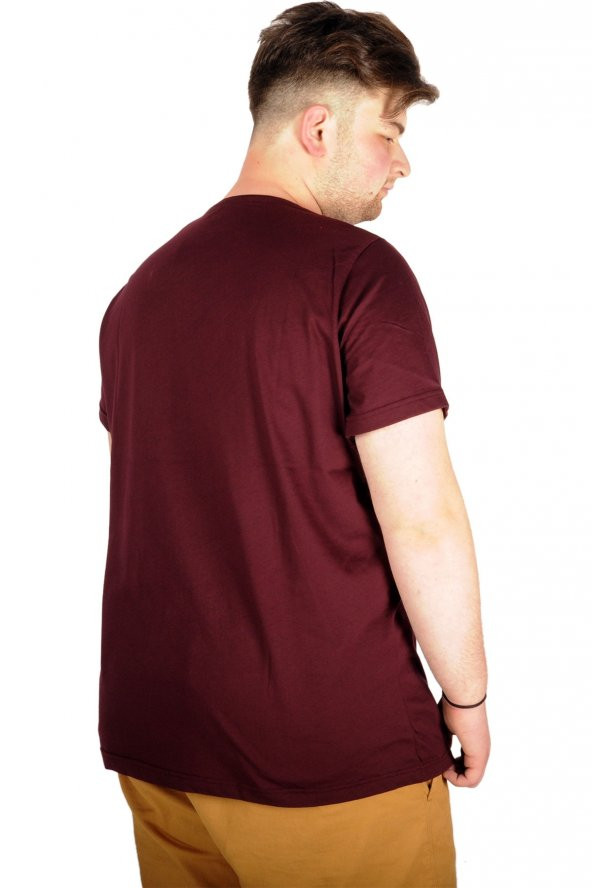Mode XL Büyük Beden Tshirt BYaka Change your Mode 21129 Mürdüm - 2
