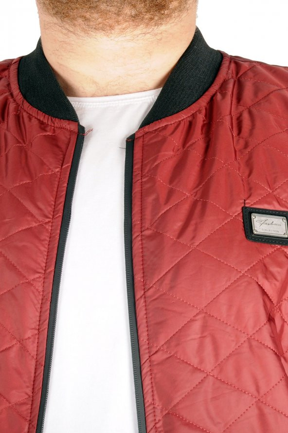 Mode XL Büyük Beden Erkek Yelek College 21672 Bordo - 3