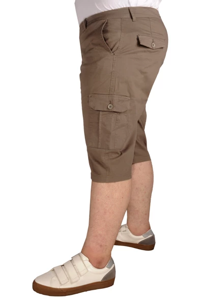 Mode XL Büyük Beden Erkek Kapri Klasik 21401 Toprak - 2