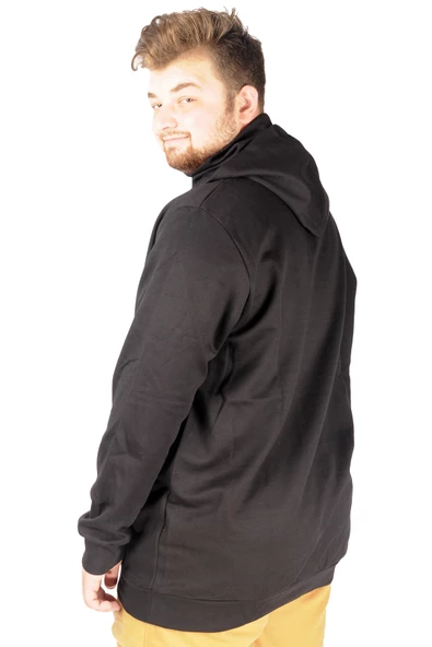 Mode XL Büyük Beden Erkek Sweatshirt Arm Mask 21505 Siyah - Resim 9