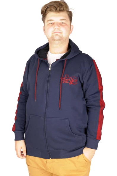 Mode XL Büyük Beden Erkek Sweatshirt Vintage Newyork 21504 İndigo ürün görseli