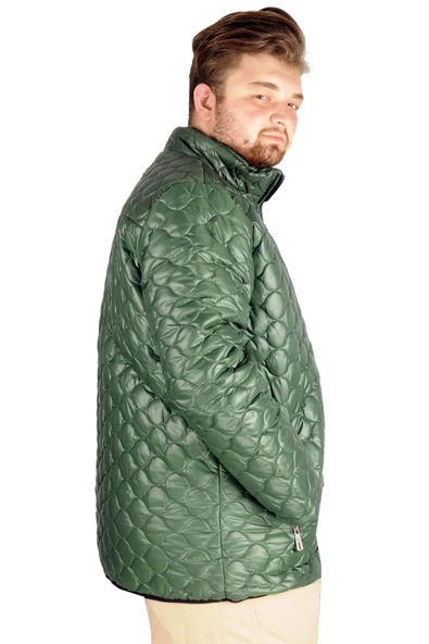 Mode XL Büyük Beden Erkek Mont Basic Bead 21041 Nefti - 4