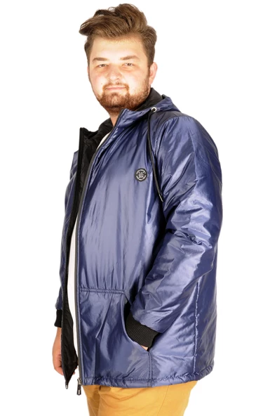 Mode XL Büyük Beden Erkek Mont Basic Wind 21070 Lacivert - 3