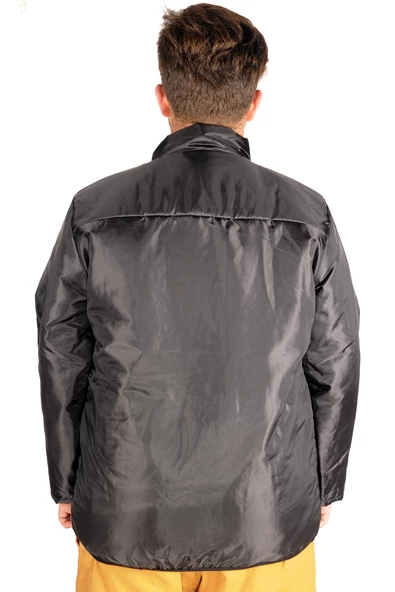Mode XL Büyük Beden Erkek Mont Basic Wind 21043 Siyah - 6