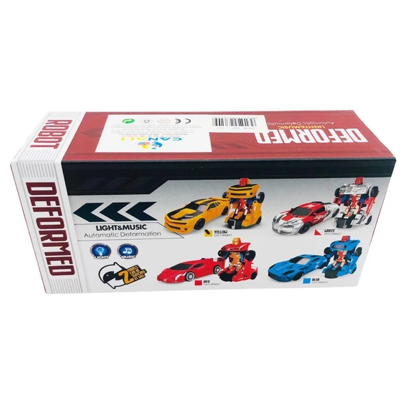 CANALİ Toys Robota Dönüşen Araba 117, Kendinden Robota Dönüşen Pilli Sesli ve Işıklı Araba - 7