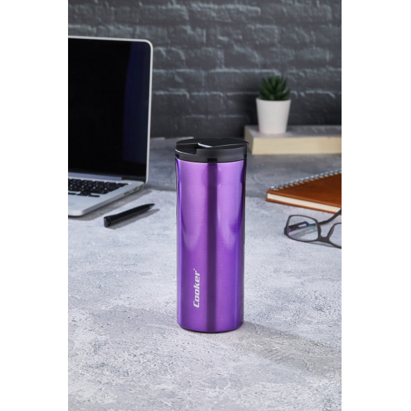 Cooker CKR-2041 Mor 400 ml Çelik Termos Bardak - 2
