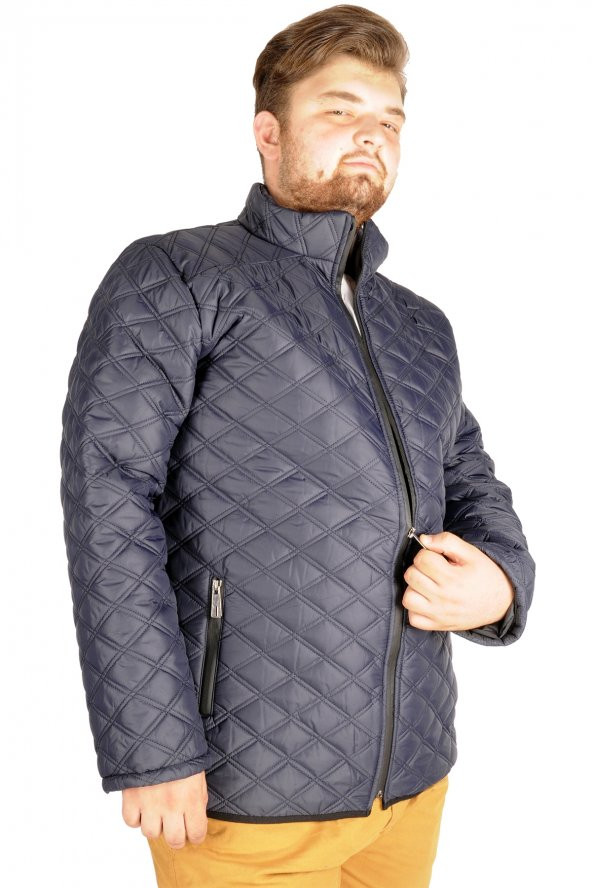 Mode XL Büyük Beden Erkek Mont Basic Two Climb 21045 Lacivert - 3