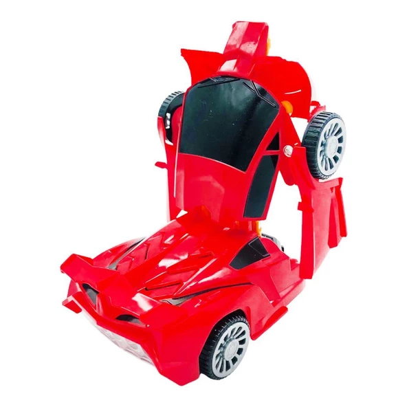 CANALİ Toys Robota Dönüşen Araba 117, Kendinden Robota Dönüşen Pilli Sesli ve Işıklı Araba - 4