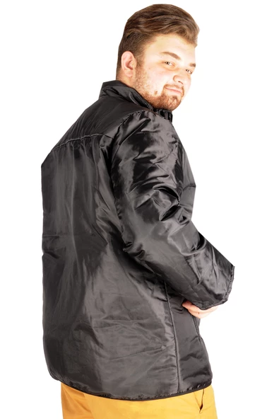 Mode XL Büyük Beden Erkek Mont Basic Wind 21043 Siyah - 2