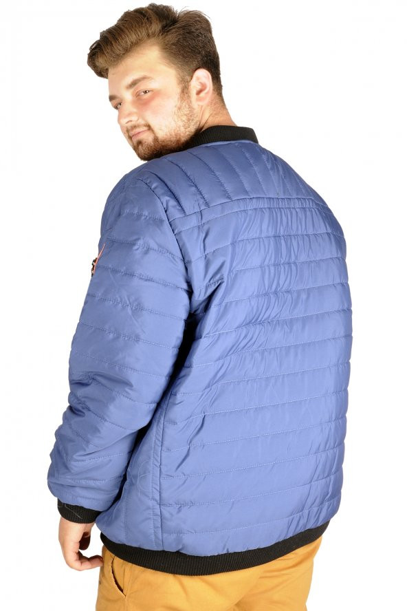 Mode XL Büyük Beden Erkek Mont College Bold Pilot 21223 Mavi - 2