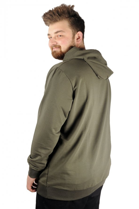 Mode XL Büyük Beden Eşofman Üstü 2ip Basic 20569 Haki - Resim 3