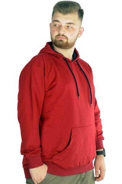 Mode XL Büyük Beden Eşofman Üstü 2ip Basic 20569 Bordo - 2