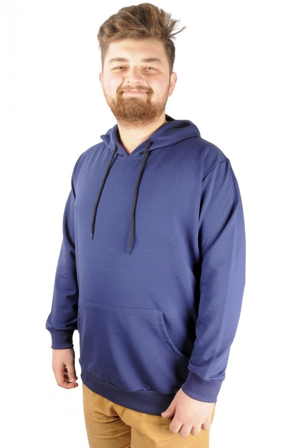 Mode XL Büyük Beden Eşofman Üstü 2ip Basic 20569 İndigo ürün görseli 1