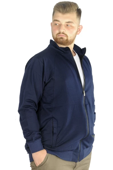 Mode XL Büyük Beden Eşofman Üstü 2ip Choose Your Mode 21202 Lacivert - Resim 5