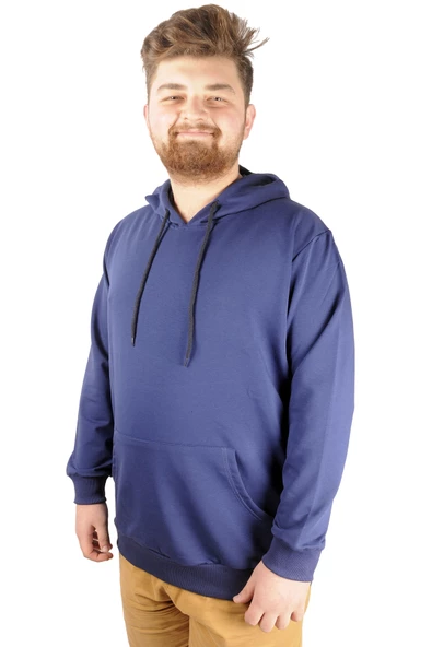 Mode XL Büyük Beden Eşofman Üstü 2ip Basic 20569 İndigo - Resim 3