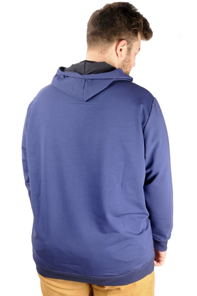 Mode XL Büyük Beden Eşofman Üstü 2ip Basic 20569 İndigo - Resim 4