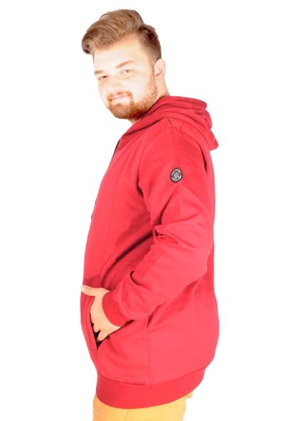 Mode XL Erkek Sweat Kapson Steellock MD 21506 Bordo - 6