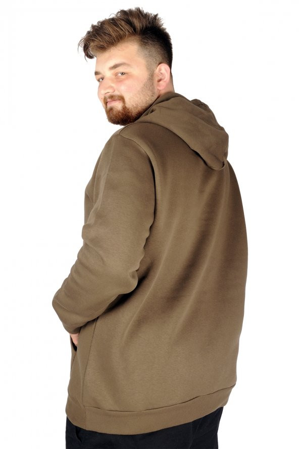 Mode XL Erkek Sweat Kapşon Nasa 21508 Haki - Resim 2