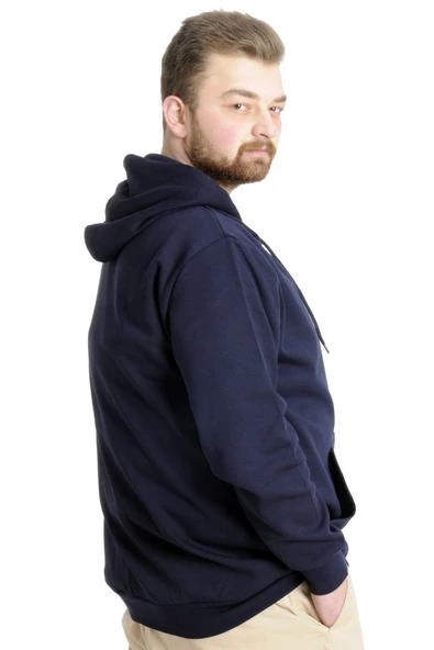 Mode XL Erkek Hırka Kapson Fermuarlı Steel Interlock 21600 Lacivert - 8