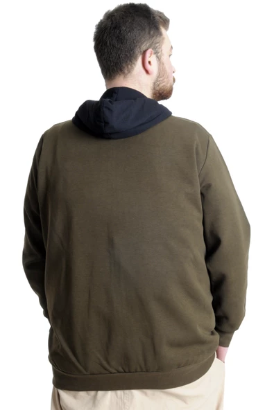 Mode XL Erkek Hırka Kapson Fermuarlı Steel Interlock 21600 Haki - 6